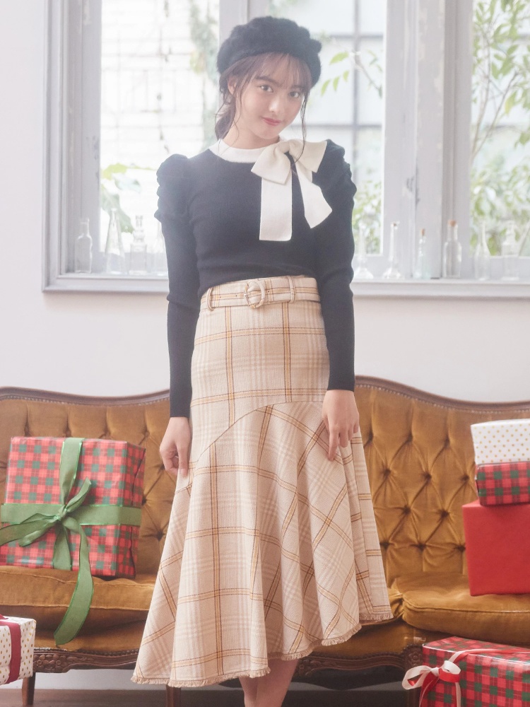 チェック柄フリンジスカート スカート スカート Miia ミーア Roomy S Web Store 公式通販 Roomy S Web Store ルーミィーズウェブストア