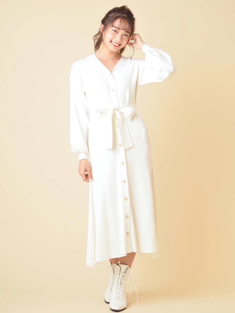 ボタン付ニットワンピース ニットワンピース ワンピース Miia ミーア Roomy S Web Store 公式通販 Roomy S Web Store ルーミィーズウェブストア