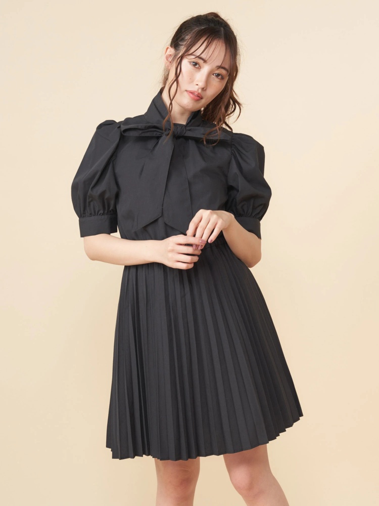 関西コレクション21 白間美瑠さん着用 リボンプリーツワンピース シャツワンピース ワンピース Miia ミーア Roomy S Web Store 公式通販 Roomy S Web Store ルーミィーズウェブストア