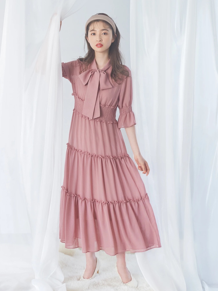 半袖シアーティアードワンピース マキシワンピース ワンピース Miia ミーア Roomy S Web Store 公式通販 Roomy S Web Store ルーミィーズウェブストア
