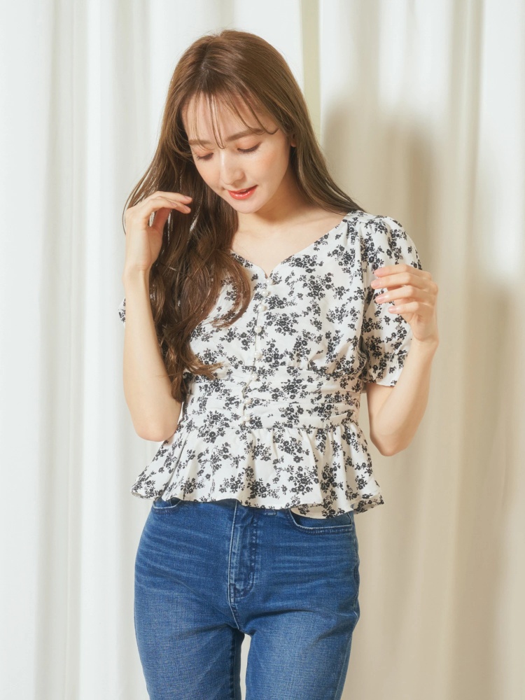 パフスリーブブラウス シャツ ブラウス トップス Miia ミーア Roomy S Web Store 公式通販 Roomy S Web Store ルーミィーズウェブストア