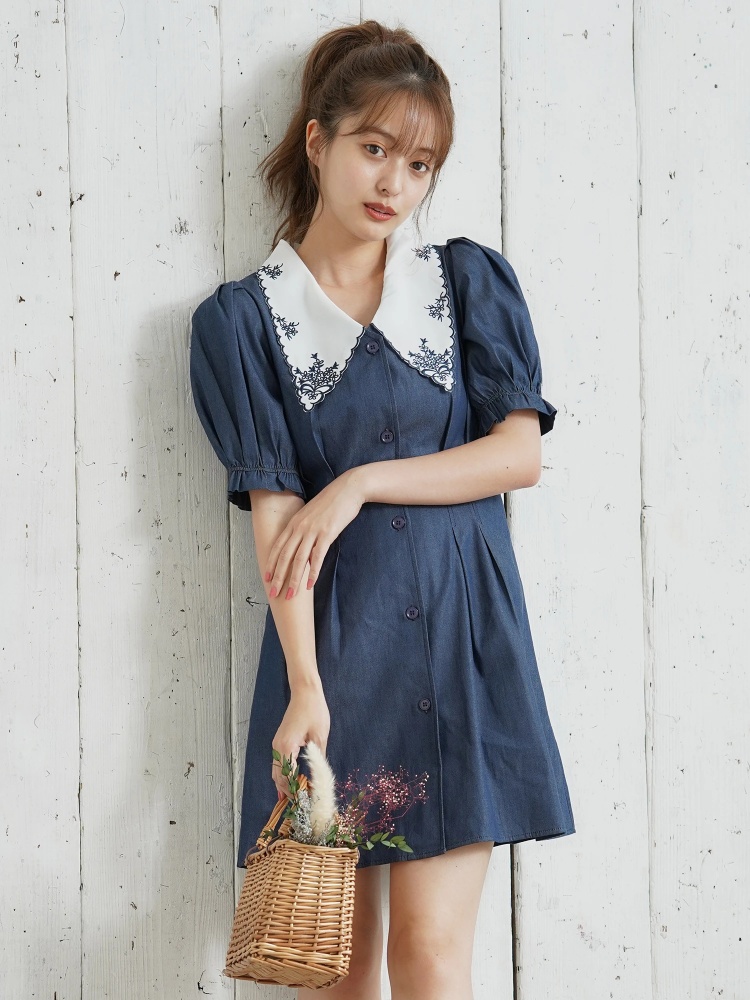 衿刺繍デニムワンピース ワンピース ワンピース Miia ミーア Roomy S Web Store 公式通販 Roomy S Web Store ルーミィーズウェブストア 衿刺繍デニムワンピース ワンピース ワンピース Miia ミーア Roomy S Web Store 公式通販 Roomy S Web Store ルーミィーズウェブストア