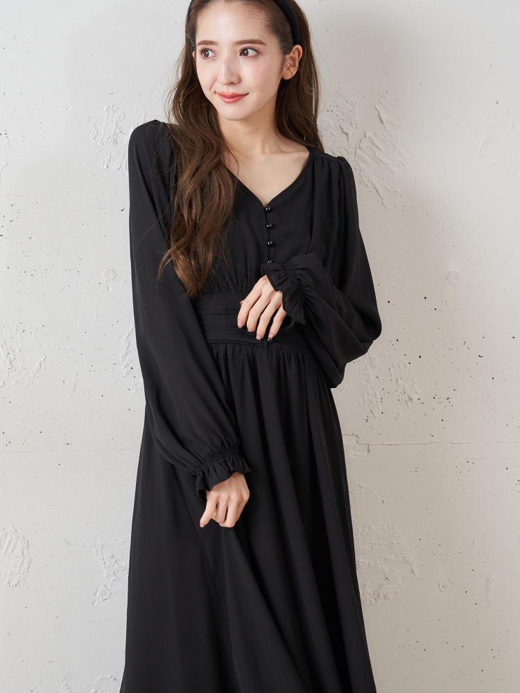 長袖パフスリーブマキシワンピース マキシワンピース ワンピース Miia ミーア Roomy S Web Store 公式通販 Roomy S Web Store ルーミィーズウェブストア