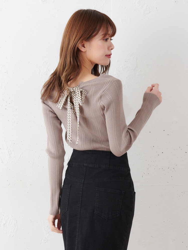 バックレースアップニットトップス ニット トップス Miia ミーア Roomy S Web Store 公式通販 Roomy S Web Store ルーミィーズウェブストア バックレースアップニットトップス ニット トップス Miia ミーア Roomy S Web Store 公式通販 Roomy S Web Store ルーミィーズウェブストア