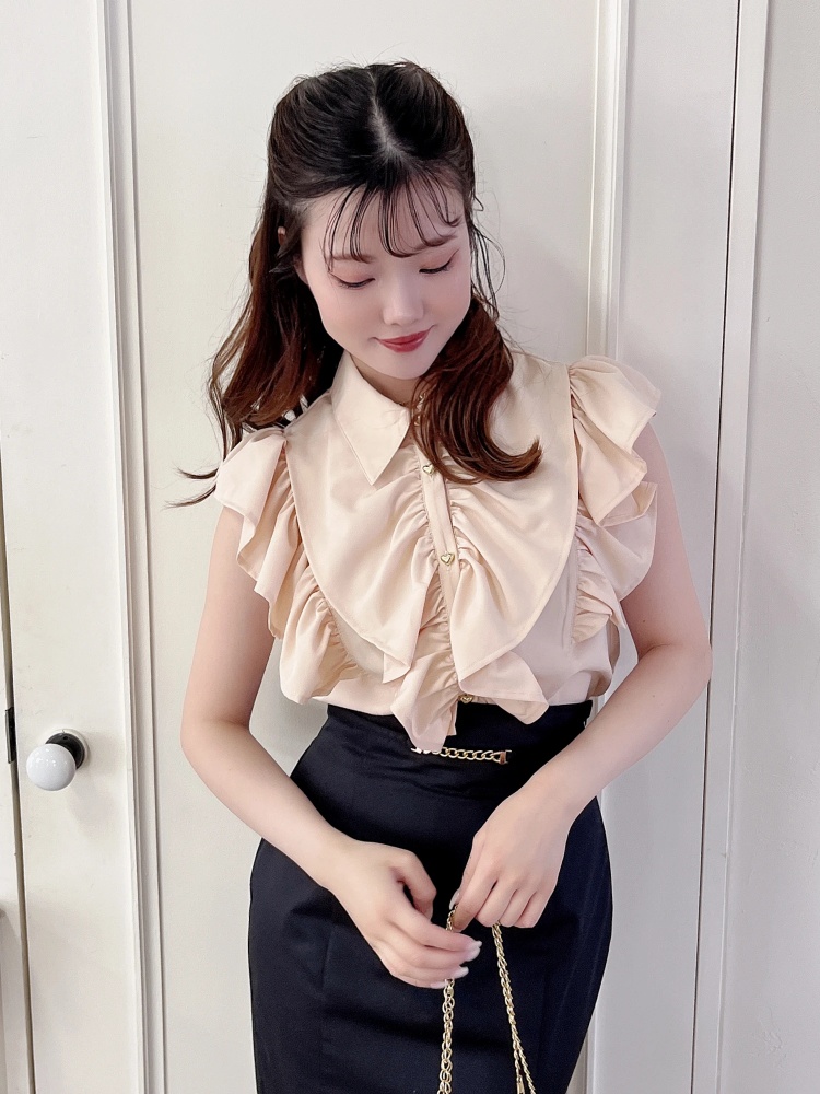 ダブルフリルハート釦ブラウス｜シャツ・ブラウス｜トップス｜MIIA  