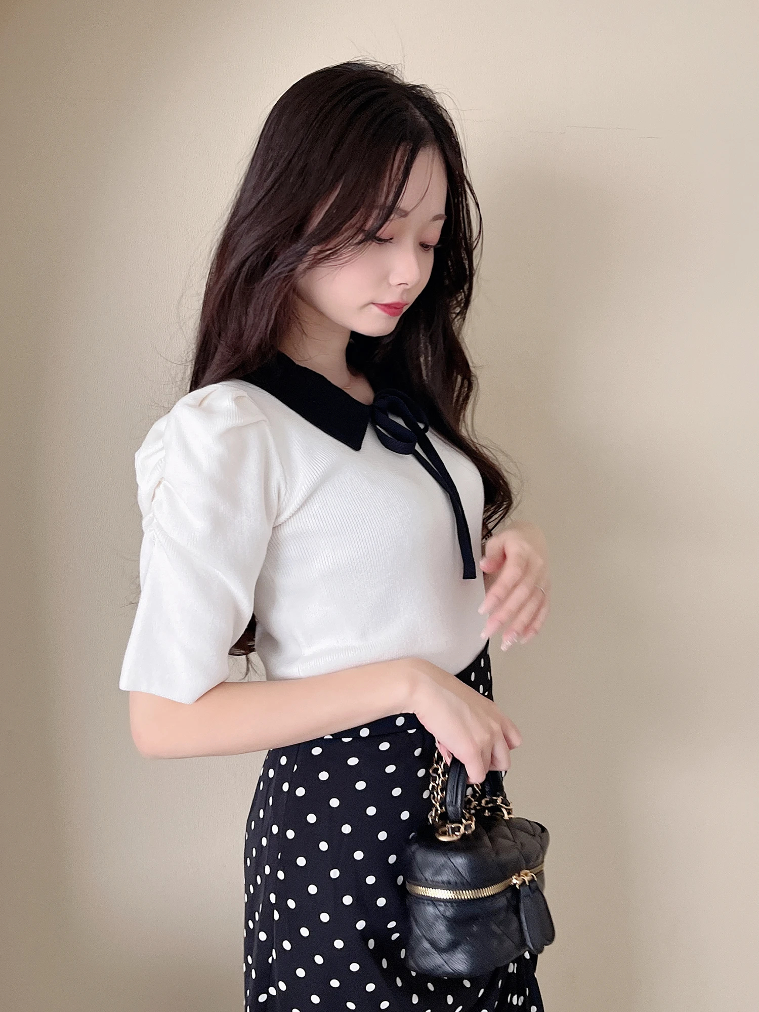 miyour’s リボンパワーショルダーニット リボン付パワショルニット｜ニット｜トップス｜MIIA（ミーア