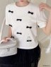 miffy パールリボンTシャツ(オフホワイト)
