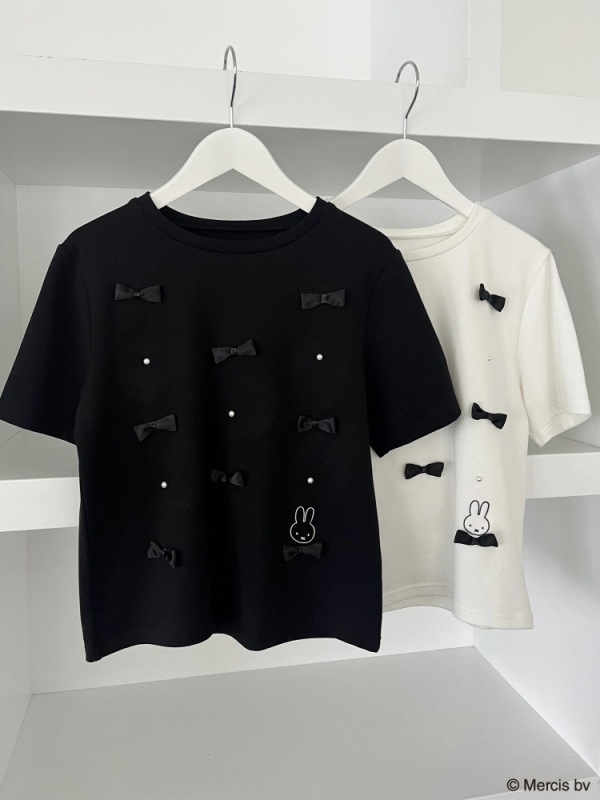 MIIA(ミーア) |miffy パールリボンTシャツ