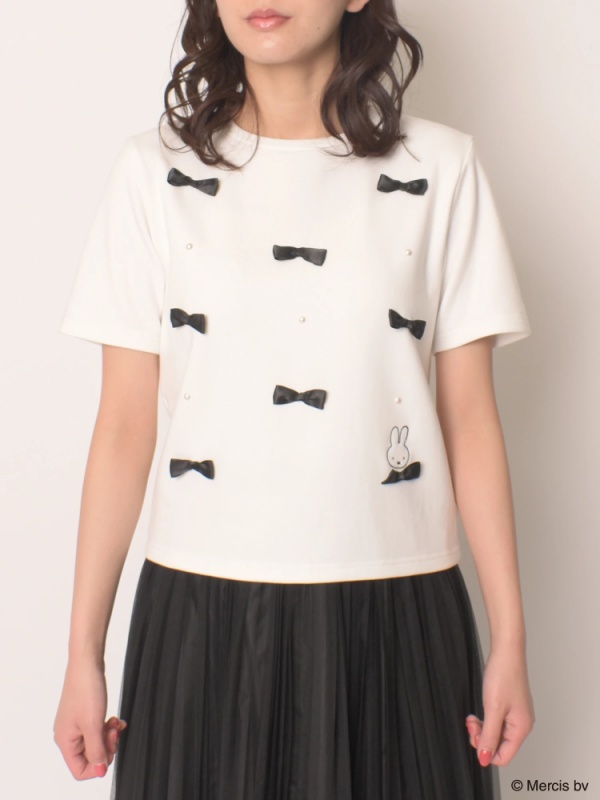 MIIA(ミーア) |miffy パールリボンTシャツ
