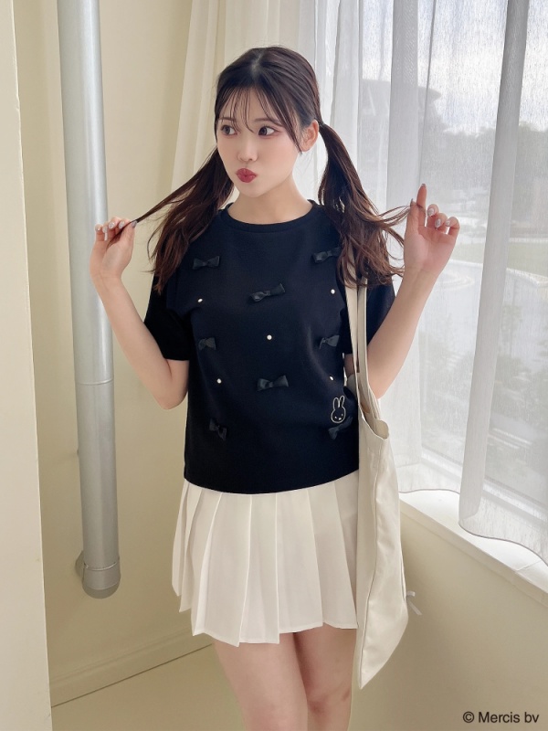 MIIA(ミーア) |miffy パールリボンTシャツ