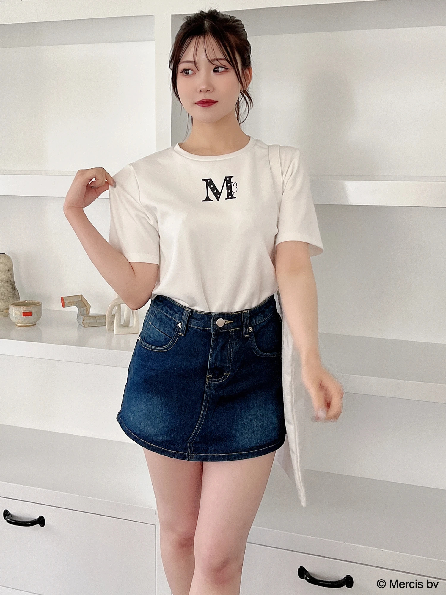 tシャツ miffy パールトリミングTシャツ レディース miffy パールトリミングTシャツ（Tシャツ/カットソー）｜Miffy