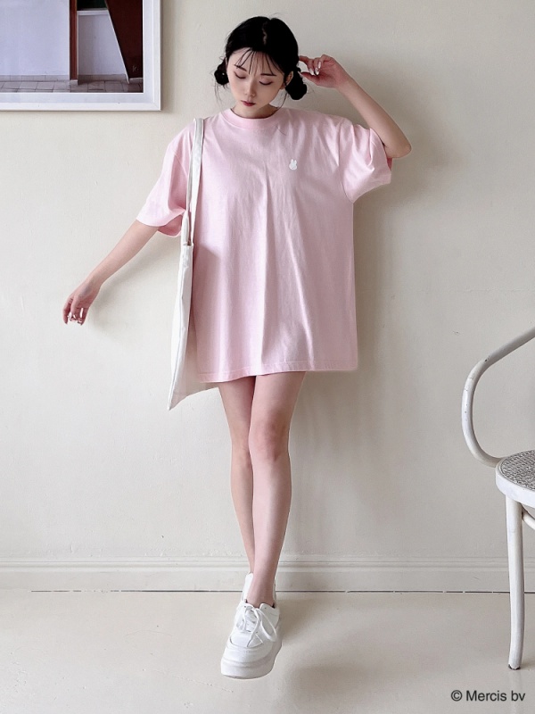 MIIA(ミーア) |miffy バイカラーロゴプリントTシャツ