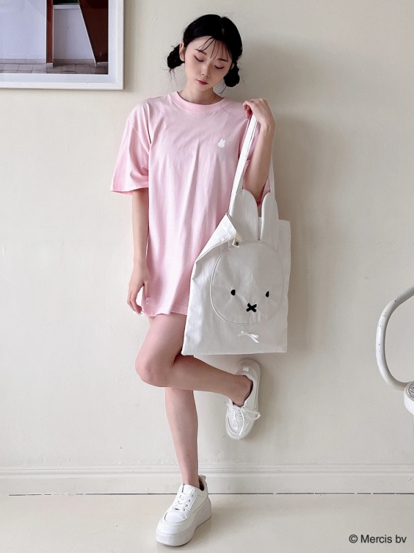 MIIA(ミーア) |miffy バイカラーロゴプリントTシャツ
