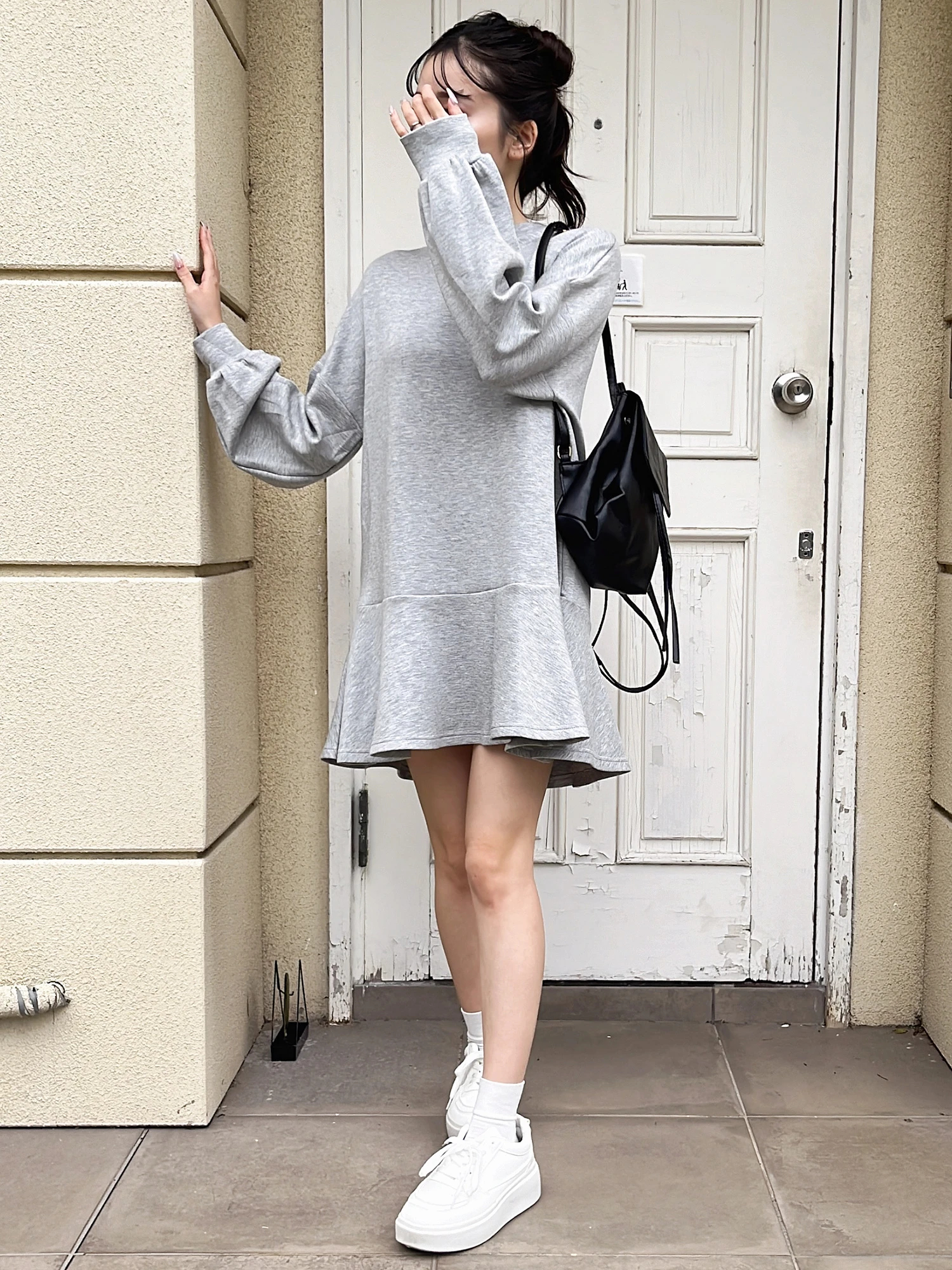 miiesmiim プルオーバーミニワンピース pullover mini one-piece（ミニワンピース）｜miies miim