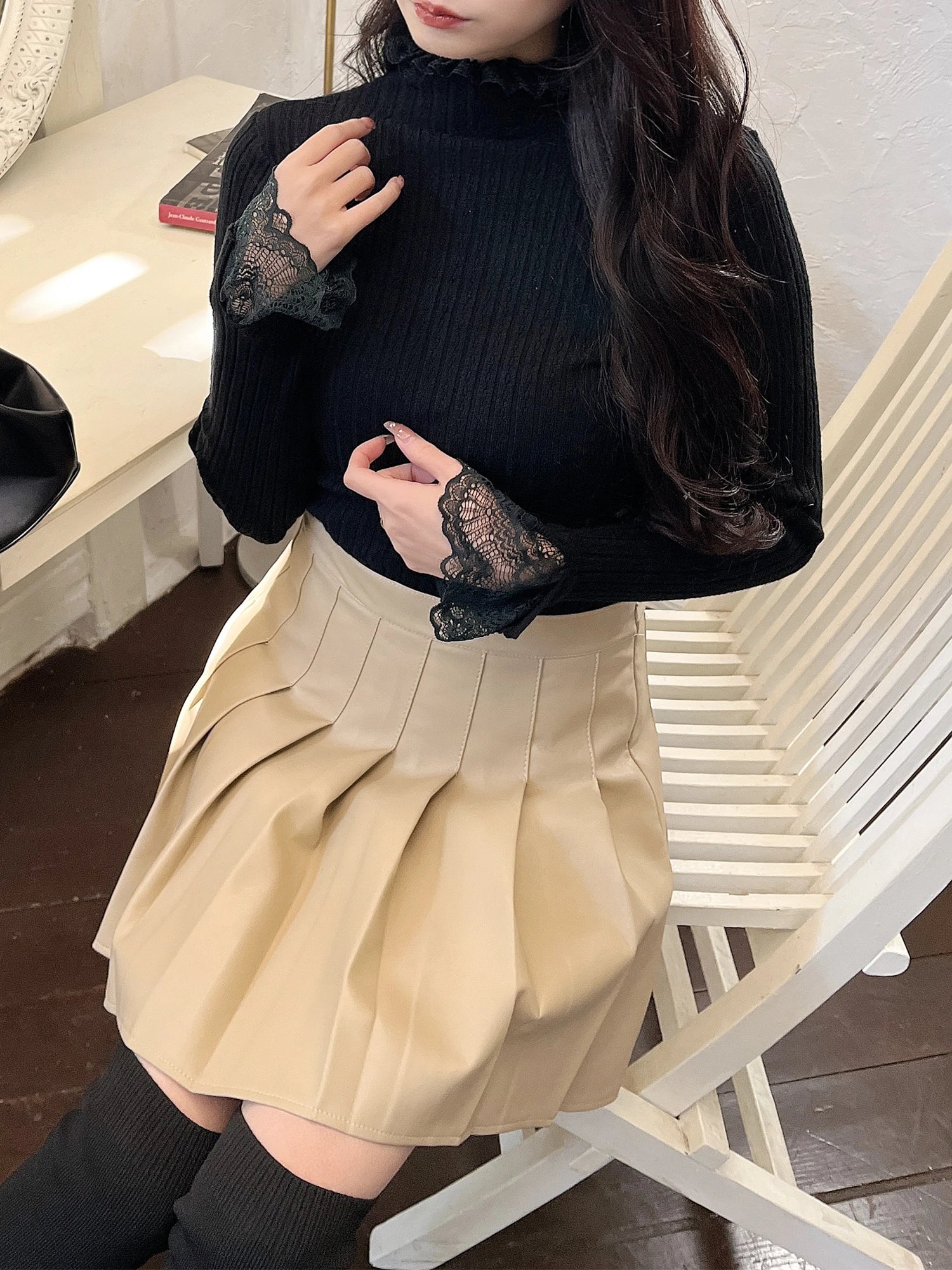 袖レースニット｜ニット｜トップス｜MIIA（ミーア）｜Roomy's