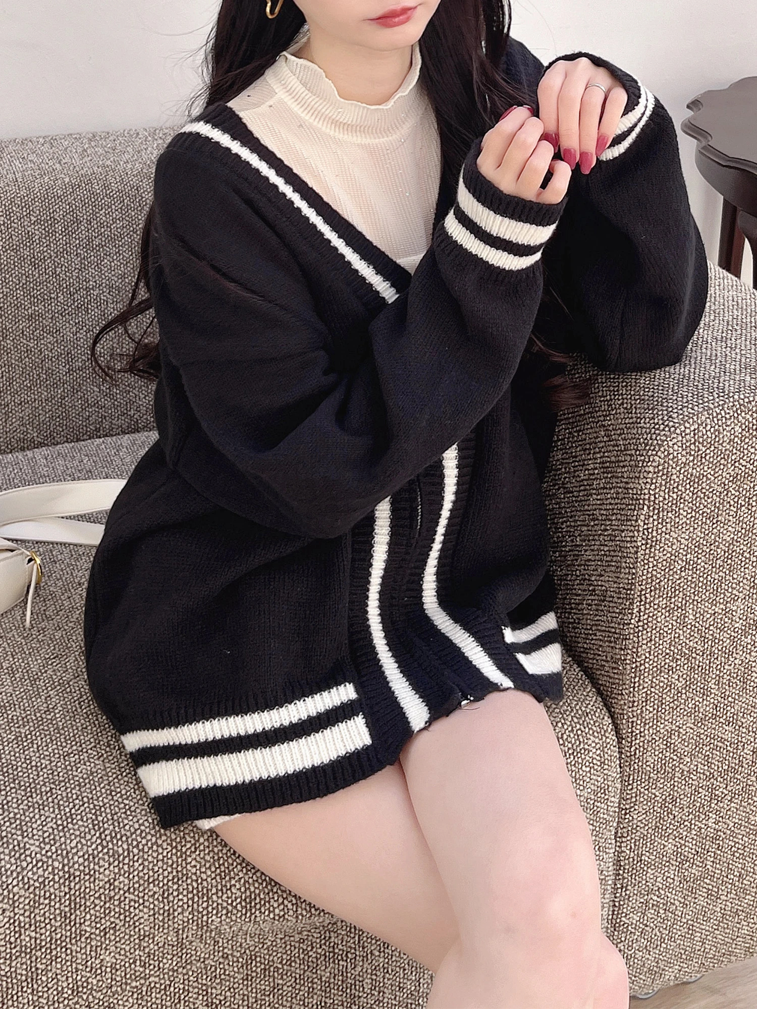 ラインジップニットセットアップ｜セット｜セット｜MIIA（ミーア