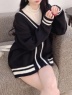 MIIA(ミーア) |ラインジップニットセットアップ