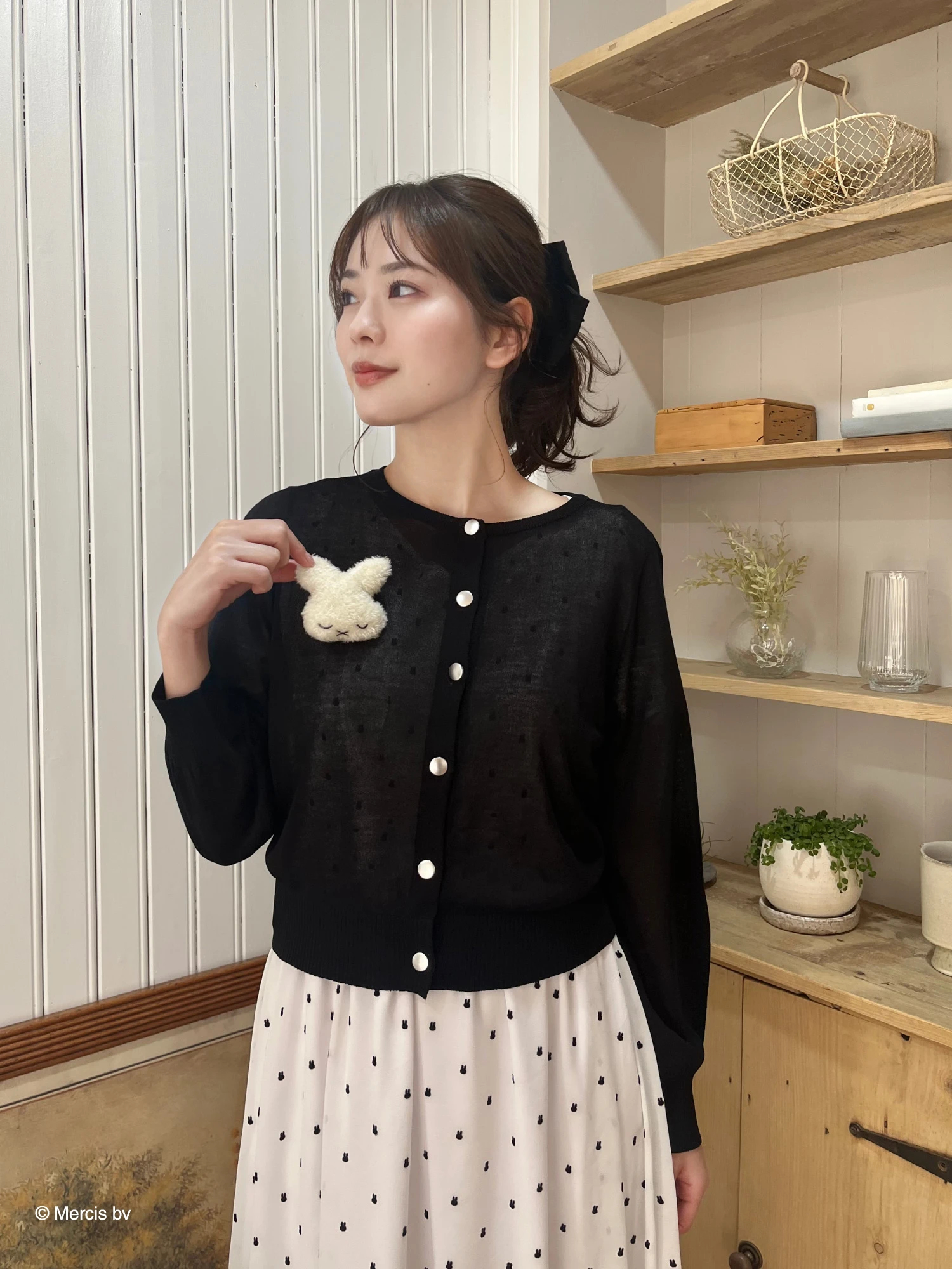 送料無料 いつまで miffy マスコット付シアーカーディガン｜カーディガン｜トップス カーディガン