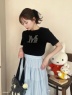MIIA(ミーア) |miffy ドットチュールロゴTシャツ(ブラック)