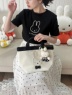MIIA(ミーア) |miffy パールトリミングTシャツ(ブラック)