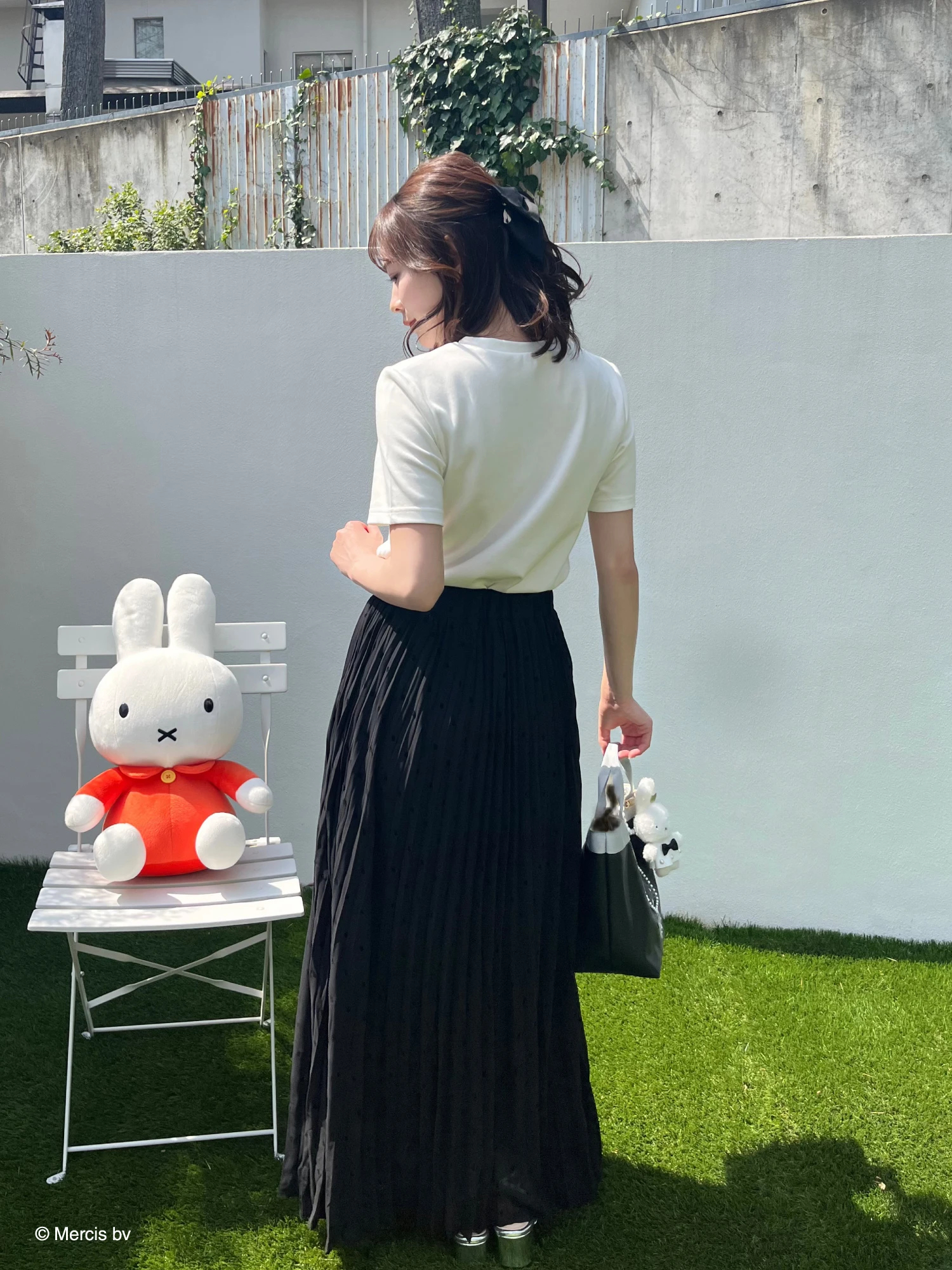 tシャツ miffy パールトリミングTシャツ レディース MIIA tシャツ miffy パールトリミングTシャツ レディース