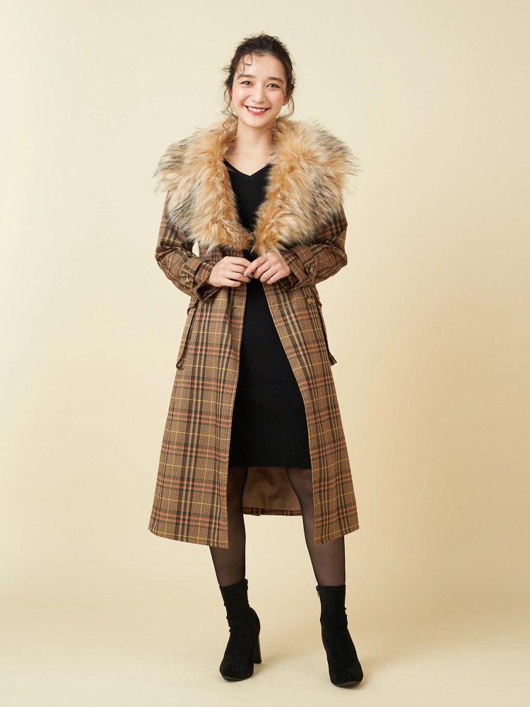 ボリュームファーカラーコート コート アウター Royal Party ロイヤルパーティ Roomy S Web Store 公式通販 Roomy S Web Store ルーミィーズウェブストア