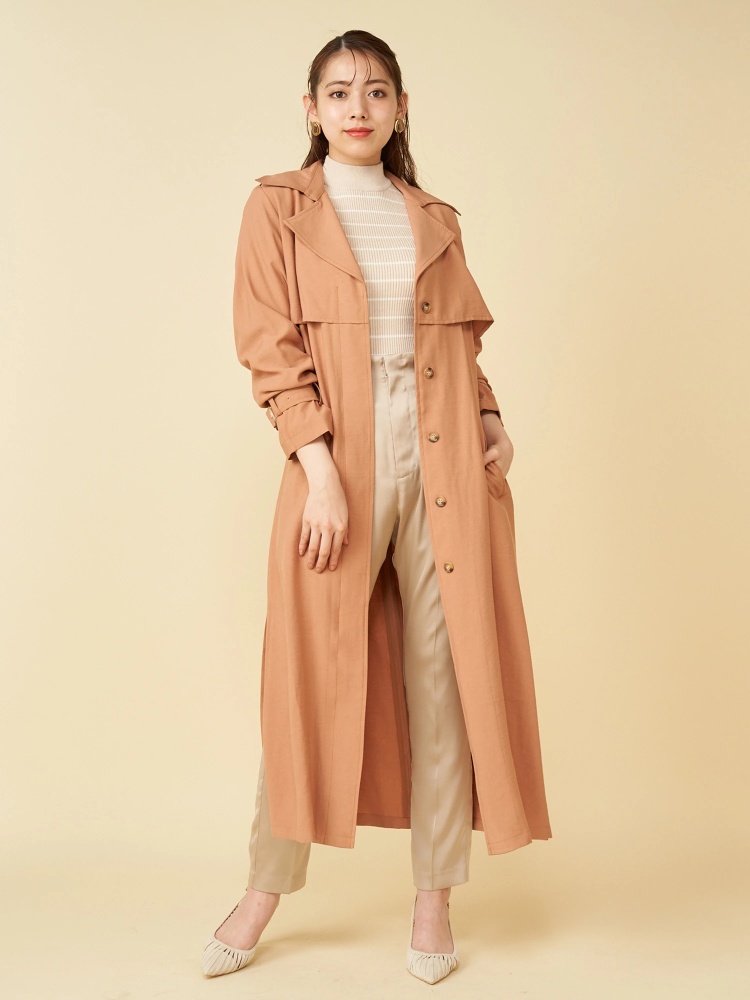 リネンライクトレンチコート コート アウター Royal Party ロイヤルパーティ Roomy S Web Store 公式通販 Roomy S Web Store ルーミィーズウェブストア