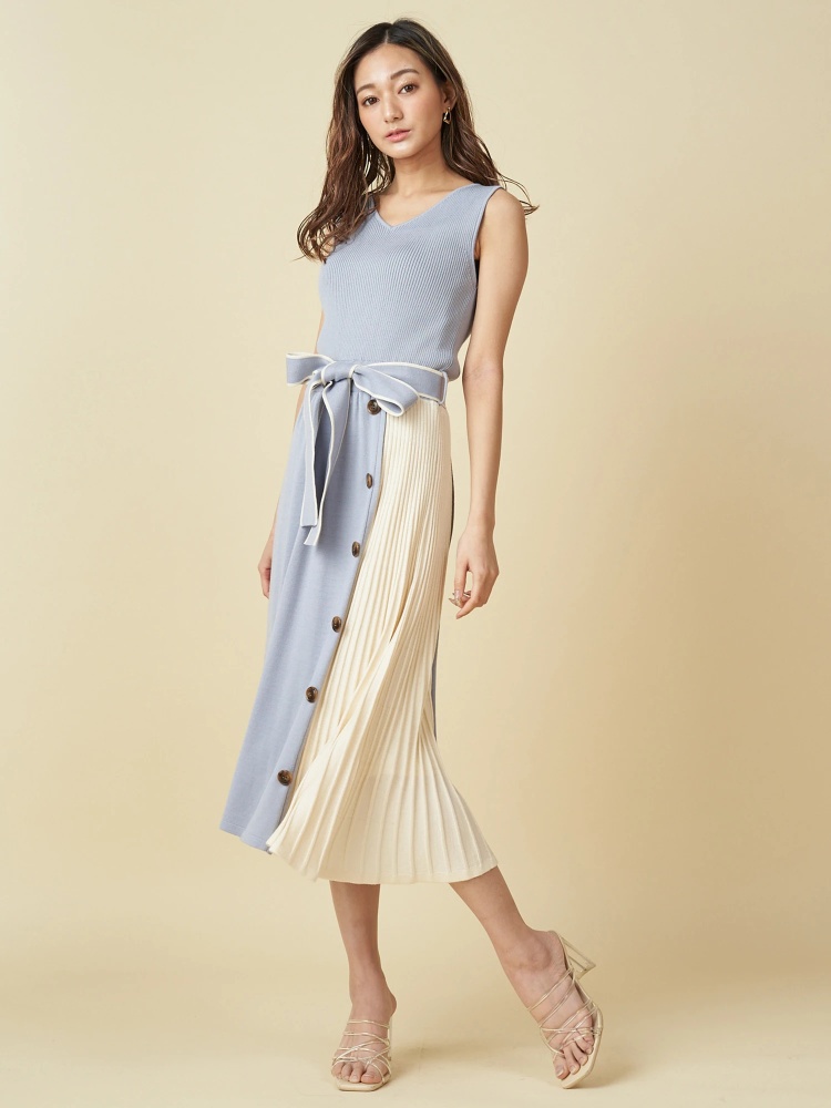 ノースリーブ切替ニットフレアワンピース ワンピース ワンピース Royal Party ロイヤルパーティ Roomy S Web Store 公式通販 Roomy S Web Store ルーミィーズウェブストア