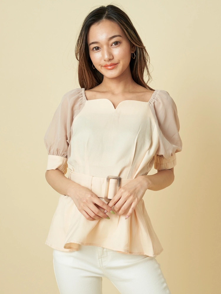 シアー切替オフショルベルト付ブラウス|シャツ・ブラウス|トップス|ROYAL PARTY(ロイヤルパーティ)|Roomy's WEB STORE 【公式通販】|74127518|Roomy's WEB STORE(ルーミィーズウェブストア) シアー切替オフショルベルト付ブラウス|シャツ・ブラウス|トップス|ROYAL PARTY(ロイヤルパーティ)|Roomy's WEB STORE 【公式通販】|74127518|Roomy's WEB STORE(ルーミィーズウェブストア)