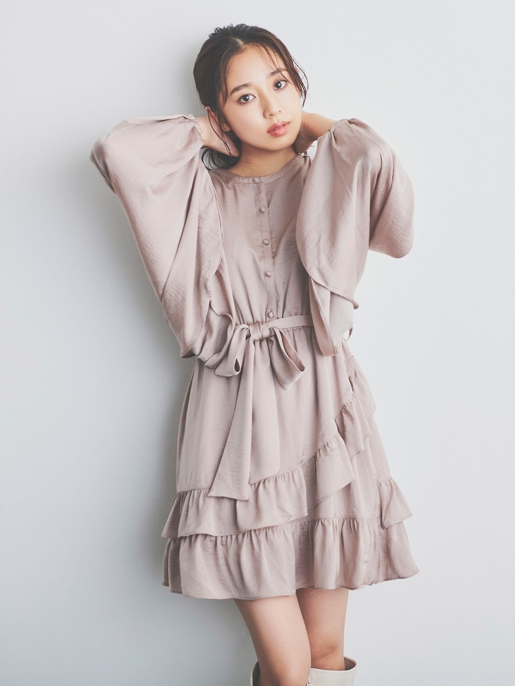 関西コレクション21 浪花ほのかさん着用 サテンバタフライ袖ミニワンピース ワンピース ワンピース Royal Party ロイヤルパーティ Roomy S Web Store 公式通販 Roomy S Web Store ルーミィーズウェブストア