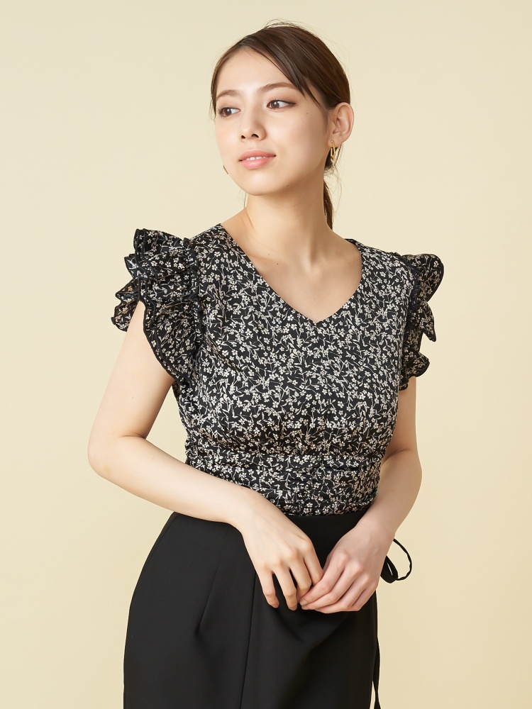 ラッフル花柄ブラウス シャツ ブラウス トップス Royal Party ロイヤルパーティ Roomy S Web Store 公式通販 Roomy S Web Store ルーミィーズウェブストア