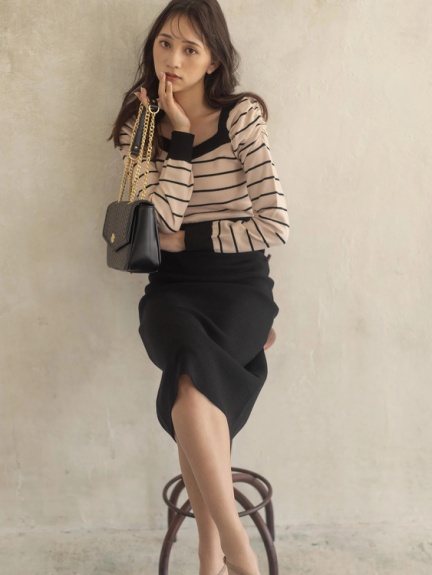 丈が選べる アソートパワショルニットタイトワンピース ニットワンピース ワンピース Royal Party ロイヤルパーティ Roomy S Web Store 公式通販 Roomy S Web Store ルーミィーズウェブストア