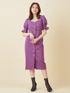 丈が選べる パフスリーブフロントボタンワンピース ワンピース ワンピース Royal Party ロイヤルパーティ Roomy S Web Store 公式通販 Roomy S Web Store ルーミィーズウェブストア