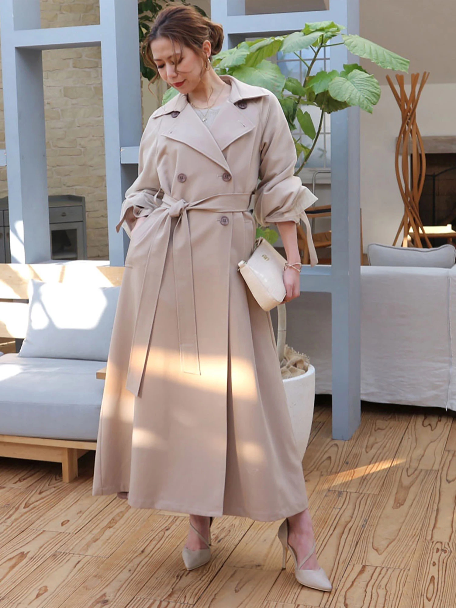 グレイ系 Free Size 公式 新品未使用 ロイヤルパーティー チュール重ねスリーブトレンチコート ロングコート ジャケット アウターグレイ系free Size Www Marengoef Com