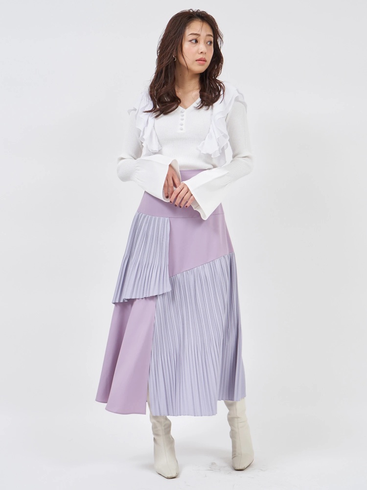 完売商品ランダムラッフルフレアスカート