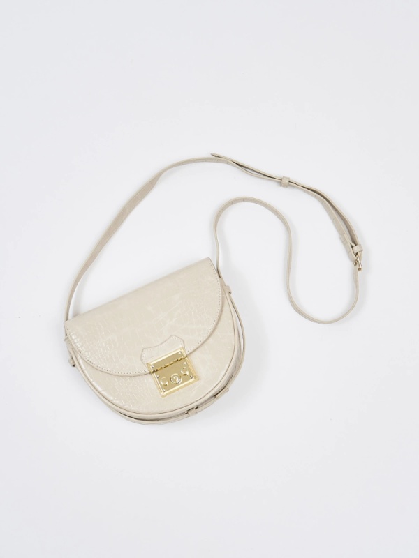 ROYAL PARTY(ロイヤルパーティ) |クロコ風型押しショルダーBAG(オフホワイト)