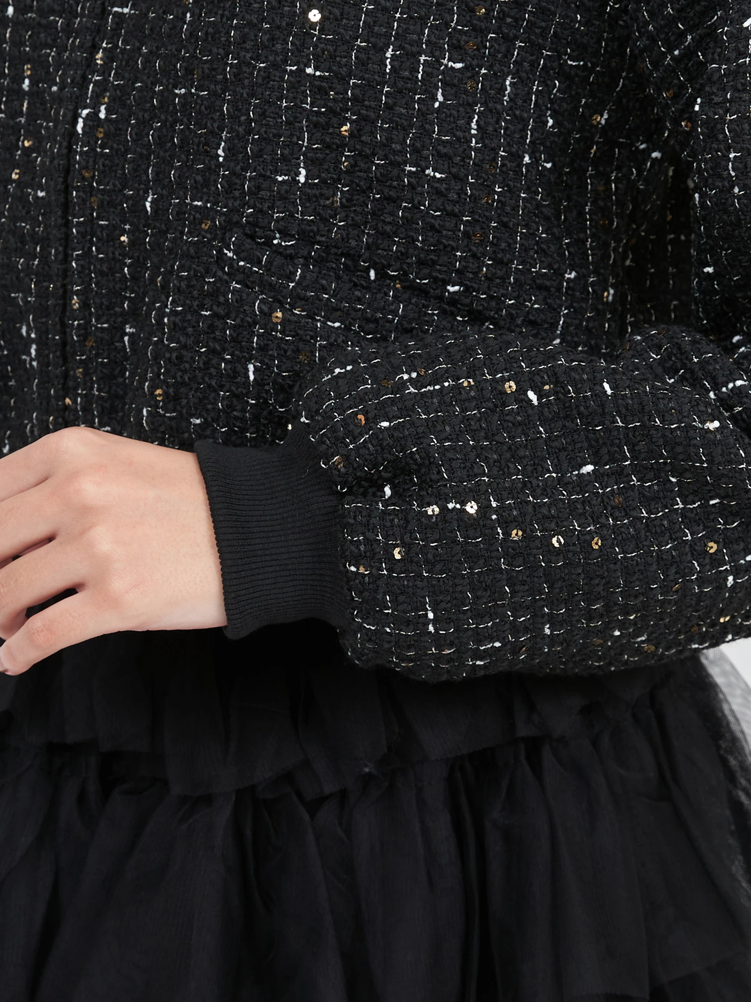 スパンコールツイードMA-1｜ジャケット｜アウター｜ROYAL PARTY（ロイヤルパーティ）｜Roomy's WEB STORE  【公式通販】｜72340915｜Roomy's WEB STORE（ルーミィーズウェブストア）