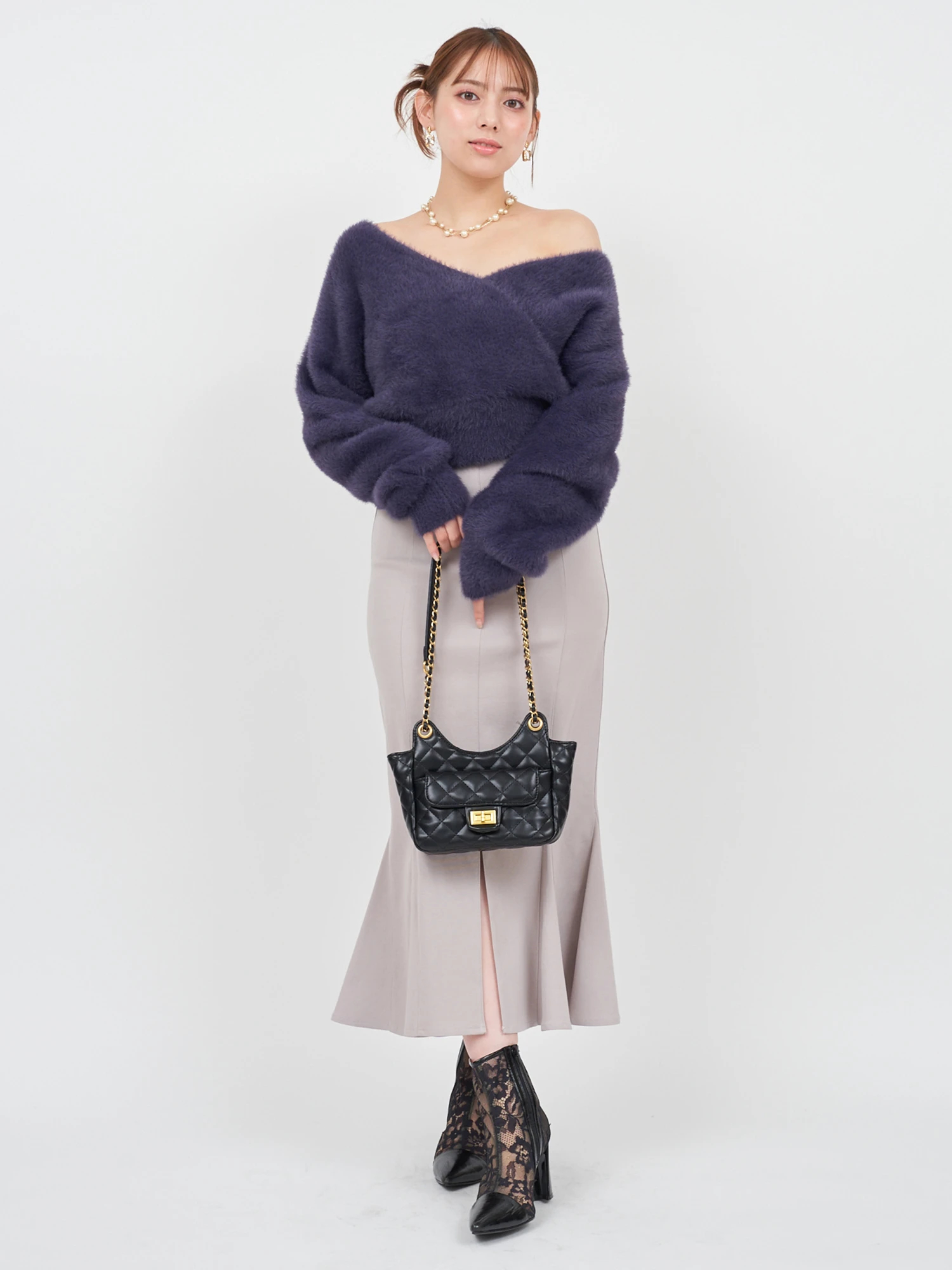 カシュクールシャギーニットトップス｜ニット｜トップス｜ROYAL