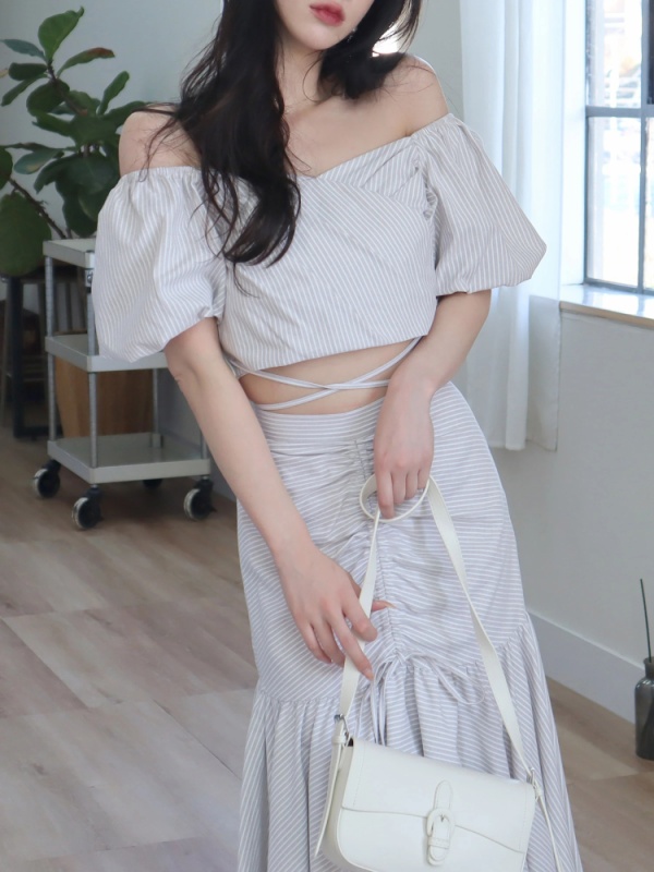 ROYAL PARTY(ロイヤルパーティ) |ウエストクロスタックカシュクールトップス