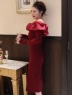 ROYAL PARTY(ロイヤルパーティ) |オフショルオーガンジータイトワンピース