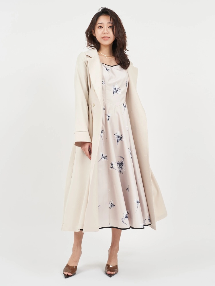 ウエストリボンタックデザインロングコート｜コート｜アウター｜ROYAL  