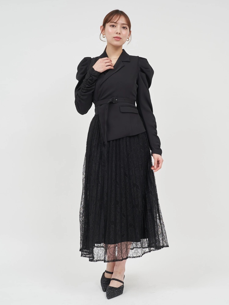 レースプリーツジャケットワンピース｜ワンピース｜ワンピース｜ROYAL  
