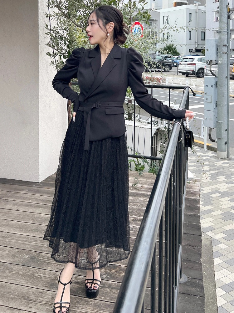 レースプリーツジャケットワンピース｜ワンピース｜ワンピース｜ROYAL 