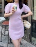 ROYAL PARTY(ロイヤルパーティ) |ウォッシャブルプチハイネック半袖ニットミニワンピース