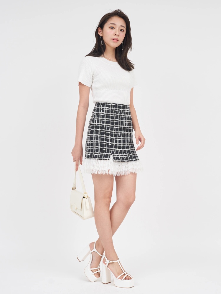 ラメフェザーツイードミニスカート｜ミニスカート｜スカート｜ROYAL  