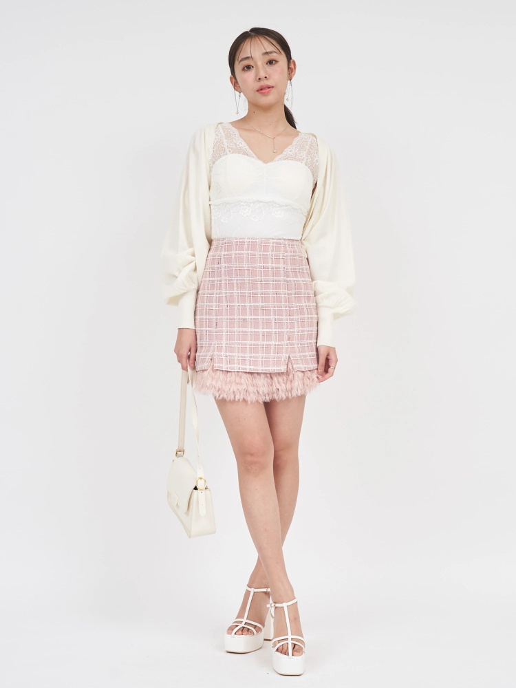 ラメフェザーツイードミニスカート｜ミニスカート｜スカート｜ROYAL  