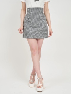 ラインストーンチェックミニスカート｜ミニスカート｜スカート｜ROYAL  