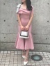 ROYAL PARTY(ロイヤルパーティ) |ショルダースカーフ付ニットマーメイドワンピース