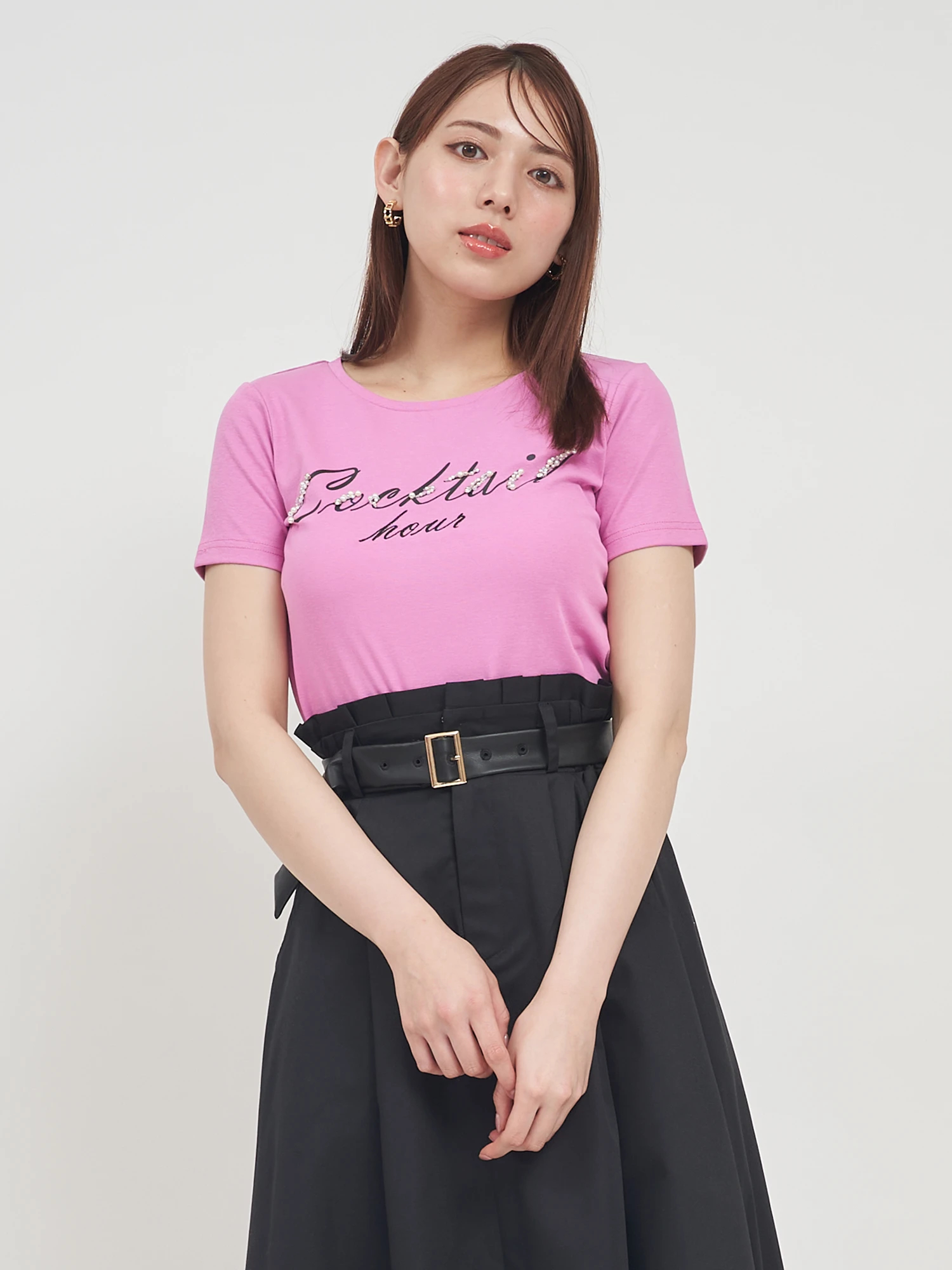 【新品未使用】ロイヤルバレエ　Tシャツ　ピンク×ブラック 英国ロイヤルバレエ団Royal Ballet ロゴ入りTシャツ ダンス・バレエ