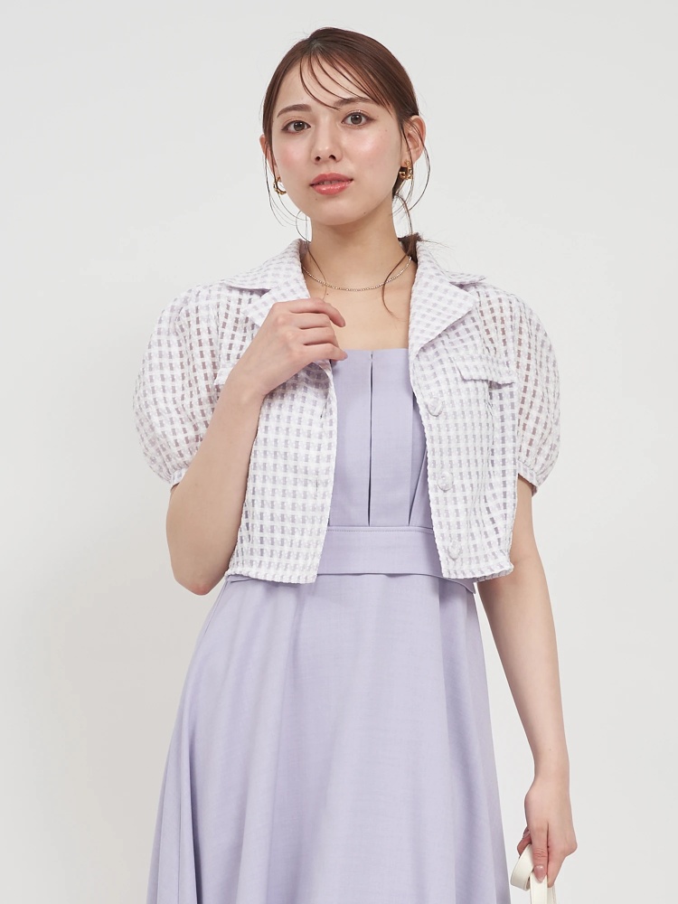 シアーチェックパフスリーブジャケット｜ジャケット｜アウター｜ROYAL  